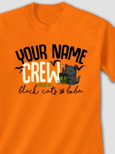 Black Cats And Boba : Printed T-Shirts