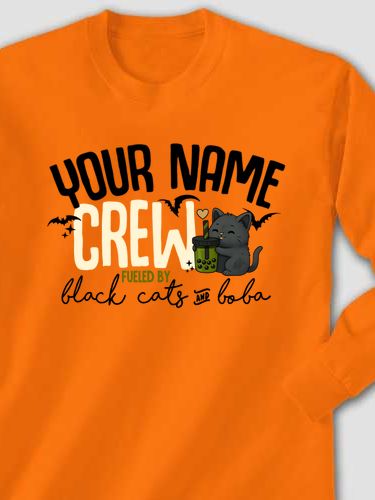 Black Cats And Boba : Printed Long Sleeves