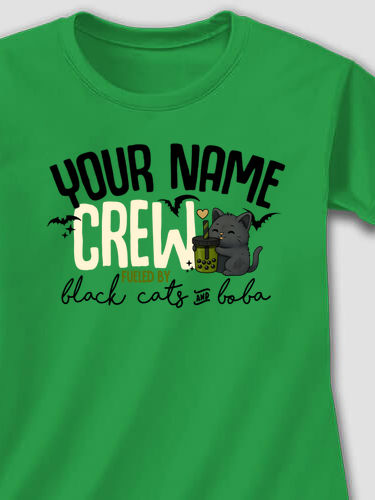 Black Cats And Boba : Printed T-Shirts