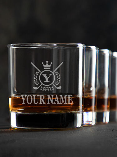 Golf Monogram : Rocks Glasses - Engraved