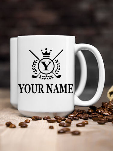 Golf Monogram : Ceramic Coffee Mugs