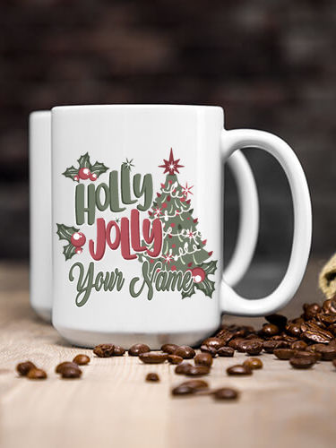 Holly Jolly : Ceramic Coffee Mugs