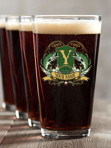Bass Coat Of Arms : Pint Glasses - Color Printed