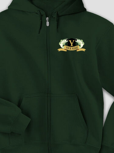 Bass Coat Of Arms : Embroidered Zip Hoodies