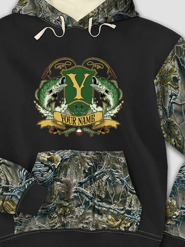 Bass Coat Of Arms : Printed 2-Tone Camo Hoodies
