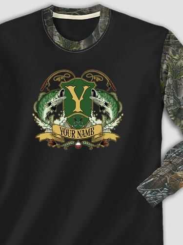 Bass Coat Of Arms : Printed 2-Tone Camo Long Sleeves