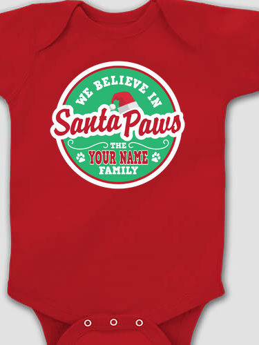 Santa Paws : Printed Baby Bodysuits