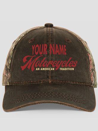 American Motorcycle Tradition : Embroidered 2-Tone Camo Hats