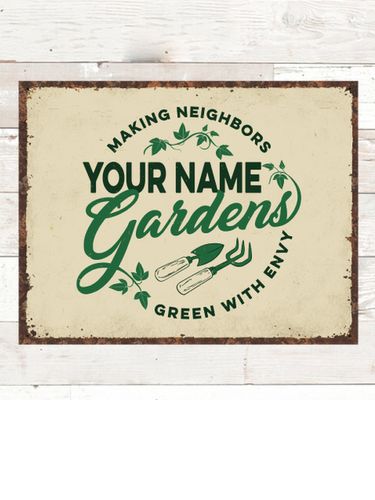 Gardens : Tin Signs