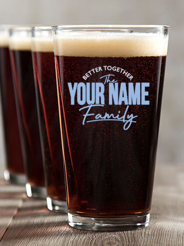 Better Together Family : Pint Glasses - Color Printed