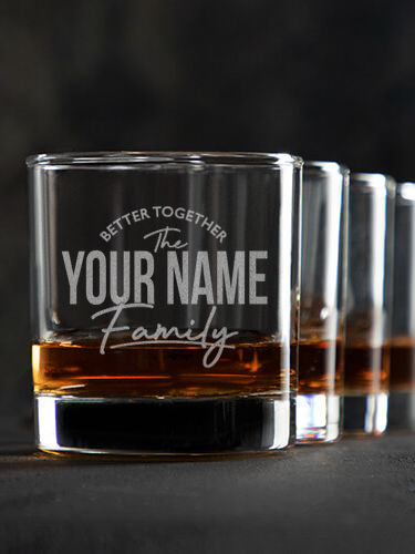 Better Together Family : Rocks Glasses - Engraved