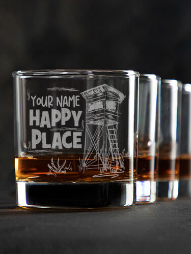 Hunting Happy Place : Rocks Glasses - Engraved