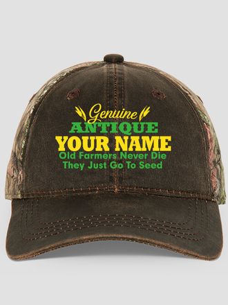 Genuine Antique Farmer : Embroidered 2-Tone Camo Hats