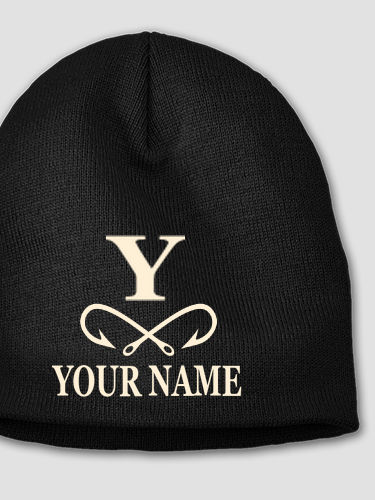 Fishing Monogram : Embroidered Beanies