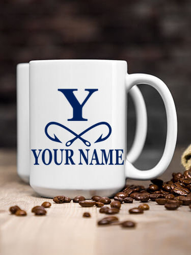 Fishing Monogram : Ceramic Coffee Mugs