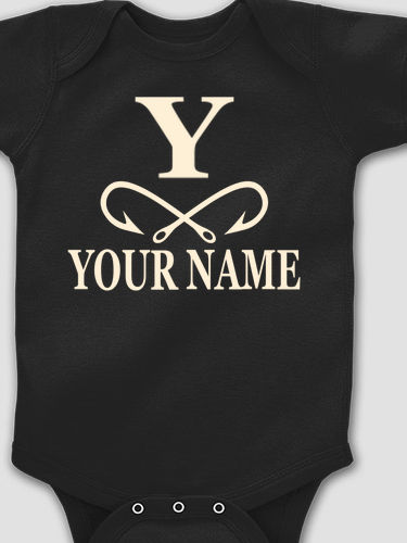 Fishing Monogram : Printed Baby Bodysuits