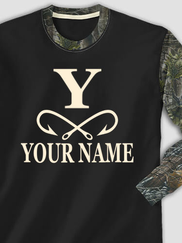 Fishing Monogram : Printed 2-Tone Camo Long Sleeves