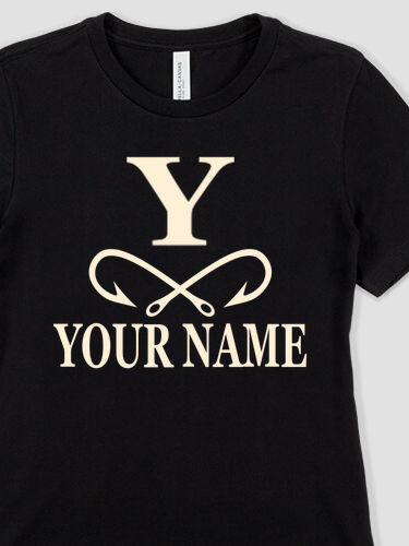 Fishing Monogram : Premium Ladies T-Shirts
