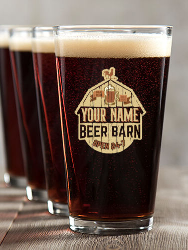 Beer Barn : Pint Glasses - Color Printed