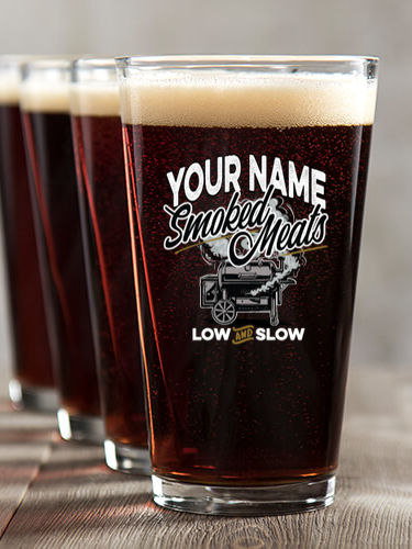 Smoked Meats : Pint Glasses - Color Printed