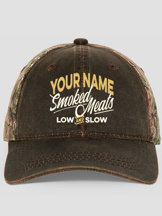 Smoked Meats : Embroidered 2-Tone Camo Hats