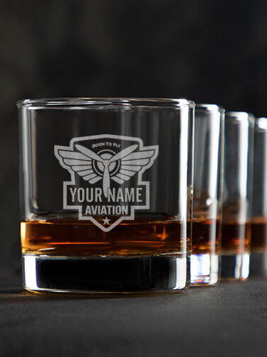 Aviation Patch : Rocks Glasses - Engraved