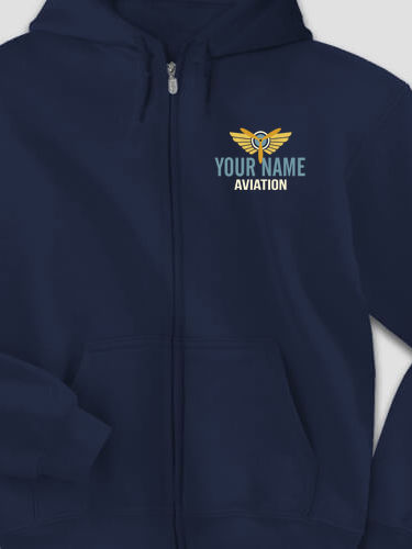 Aviation Patch : Embroidered Zip Hoodies