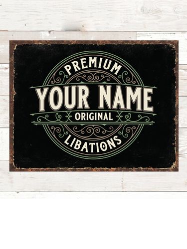 Premium Libations : Tin Signs