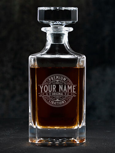 Premium Libations : Whiskey Decanter - Engraved