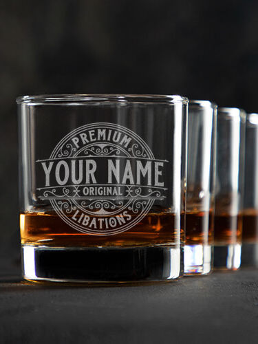 Premium Libations : Rocks Glasses - Engraved