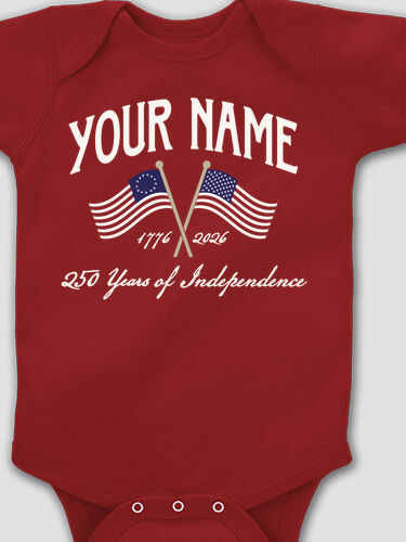 Celebrating 250 Years : Printed Baby Bodysuits