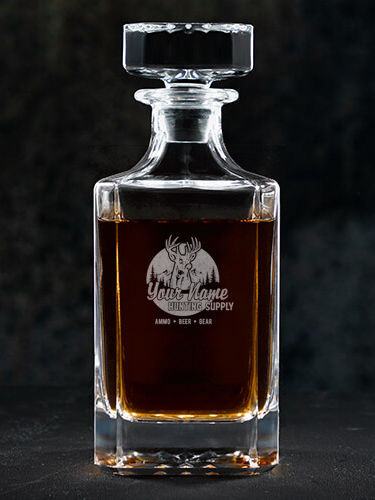 Hunting Supply : Whiskey Decanter - Engraved