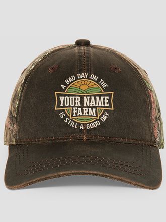 Good Day on the Farm : Embroidered 2-Tone Camo Hats