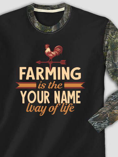 Farming Way Of Life : Printed 2-Tone Camo Long Sleeves