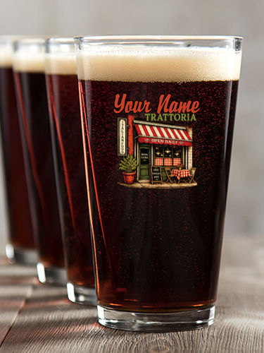 Trattoria : Pint Glasses - Color Printed