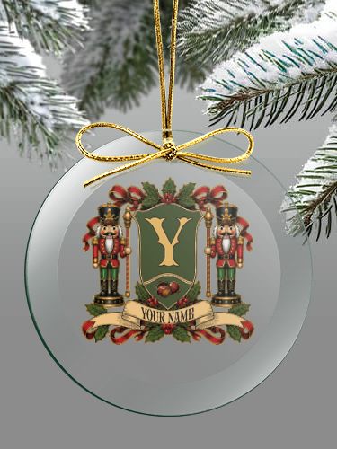 Nutcracker Coat Of Arms : 4 Inch Round Glass Ornament