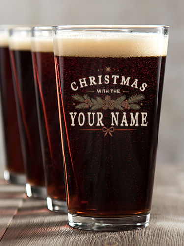 Christmas with : Pint Glasses - Color Printed