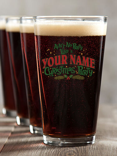 Christmas Party : Pint Glasses - Color Printed
