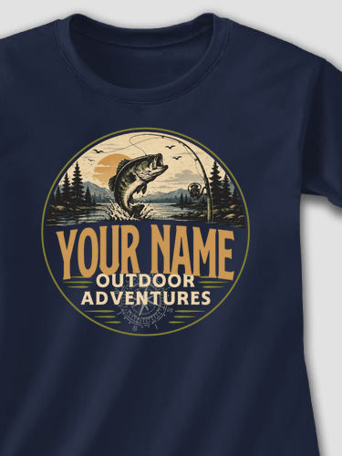 Outdoor Adventures Fishing : Adult Ladies Fitted T-Shirt
