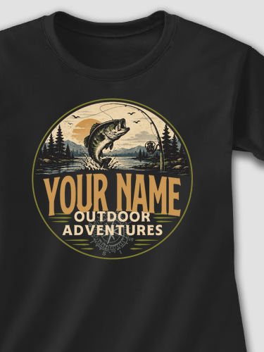 Outdoor Adventures Fishing : Adult Ladies Fitted T-Shirt