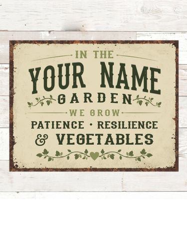 Garden Vegetables : Tin Signs